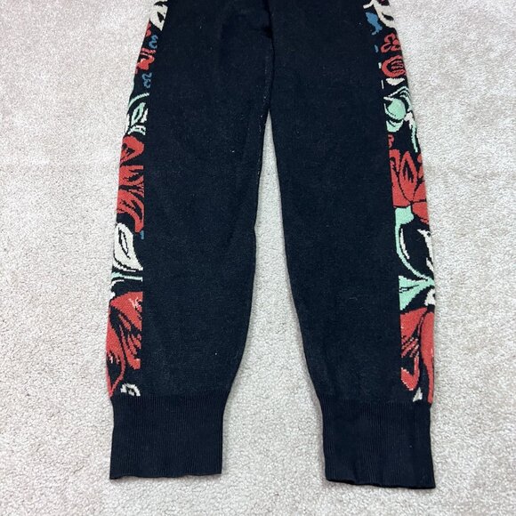 Piper & Scoot The Gadot Jogger Women’s Black Floral Pull On Knit Size Small - Picture 8 of 11